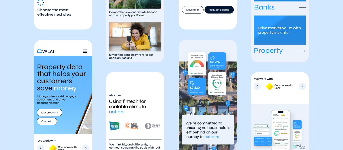 VALAI Portfolio feature centre desktop