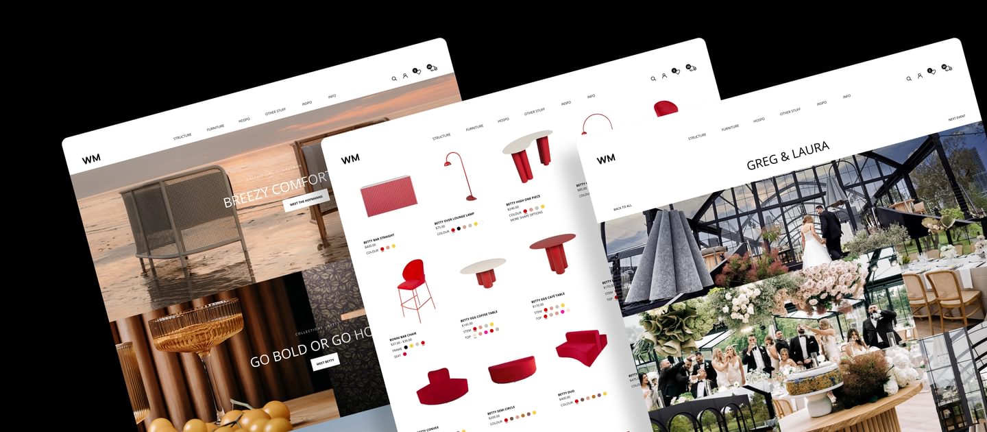 White Marquee portfolio centre feature desktop